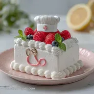 Nurse Graduation Cake for 45 Servings