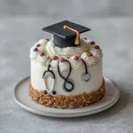 Simple Female Nurse Grad Cake for 12