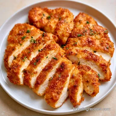 Crispy Air Fryer Fried Chicken Breast Recipe Card
