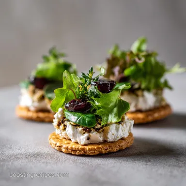 Triscuit Cracker Topped with Balsamic Mixed Greens for 24 Servings