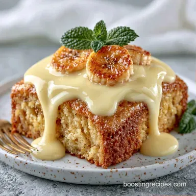 Banana Pudding Cake for 12 Servings Recipe Card