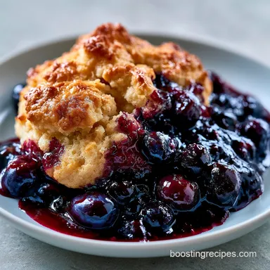 Blueberry Cobbler Recipe for 8 Servings Recipe Card