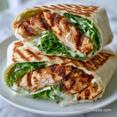 Caesar Dressing Wrap in 25 Minutes Recipe Card