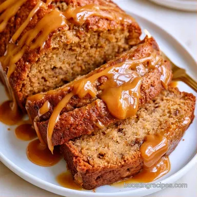 Caramel Macchiato Banana Bread: Golden Recipe Card