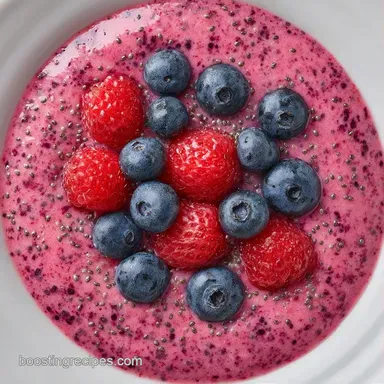 Chia Seed Berry Smoothie in 5 Minutes Recipe Card
