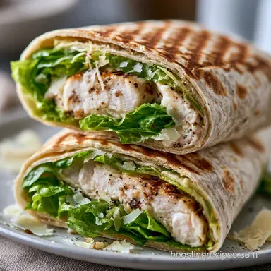 Chicken Caesar Wrap in 15 Minutes Recipe Card
