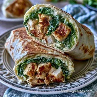 Caesar Wrap in 15 Minutes Recipe Card