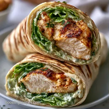 20-Min Chicken Caesar Wrap Recipe Card