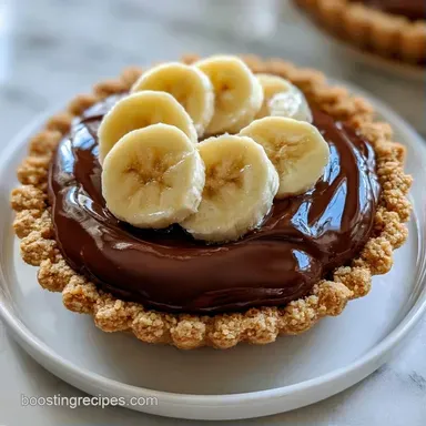 Chocolate Banana Pie for 10 Servings Recipe Card