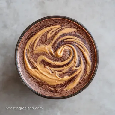 Chocolate Peanut Butter Smoothie: 5 Min Recipe Card