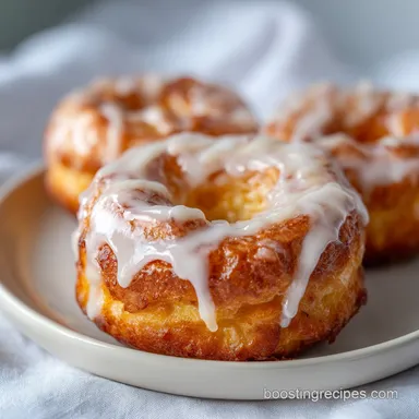 Cinnamon Roll Donuts Recipe for 12 Recipe Card