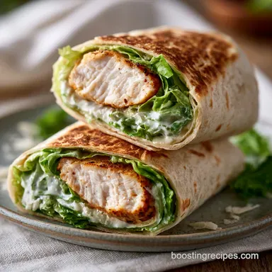 Crispy Chicken Caesar Wrap Recipe Card
