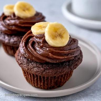Double Chocolate Banana Cupcakes in 30 Min