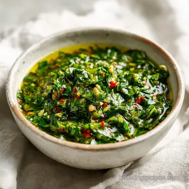 Easy Chimichurri Sauce Recipe: A Fresh Herb Condiment in 30 Minutes Recipe Card