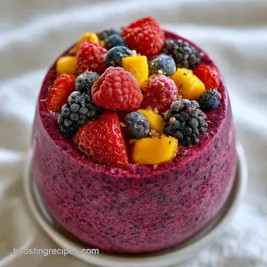 Easy Frozen Fruit Smoothie in 7 Minutes Recipe Card