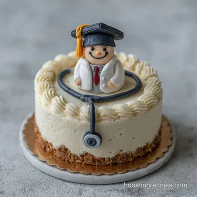 Female Nurse Graduation Cake for 12 Recipe Card