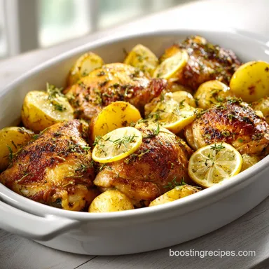 Greek Sheet Pan Chicken with Lemon Recipe Card