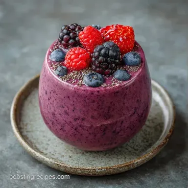 Greek Yogurt Berry Smoothie in 5 Minutes Recipe Card