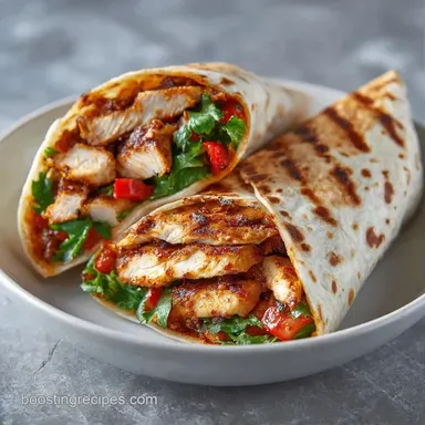 Grilled Chicken Breast Wrap for 4 Recipe Card