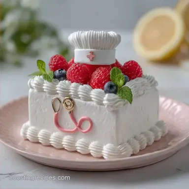 Nurse Graduation Cake for 45 Servings