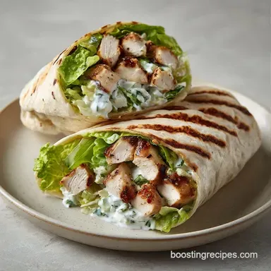Quick Chicken Caesar Wrap Recipe Recipe Card