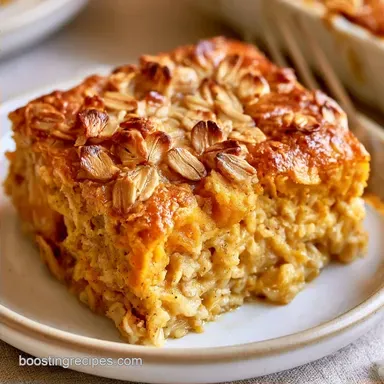 Baked Pumpkin Oatmeal for 6 Servings