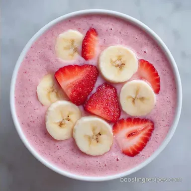 Strawberry Banana Protein Smoothie: 5m