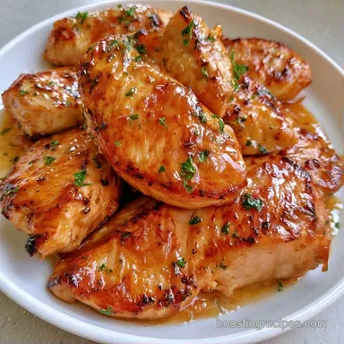 Sticky Honey Garlic Chicken Breast Recipe Card