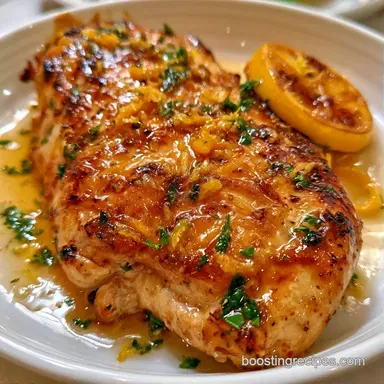 Baked Lemon Herb Chicken for 4 Servings Recipe Card