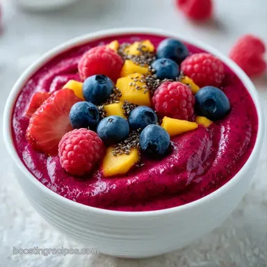 Mixed Fruit Breakfast Smoothie in 5 Minutes Recipe Card