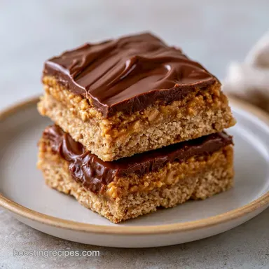 Peanut Butter Bars: No Bake Recipe Card