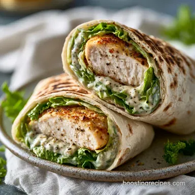 Chicken Caesar Wrap in 25 Minutes Recipe Card