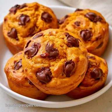 Pumpkin Chocolate Chip Muffins in 35 Min