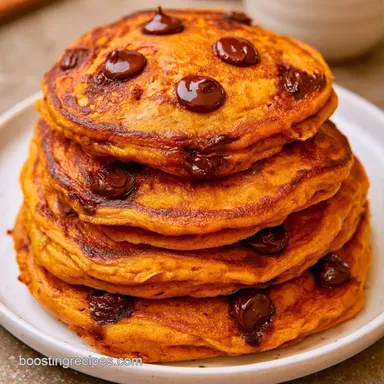 Pumpkin Chocolate Chip Pancakes: Fluffy Recipe Card
