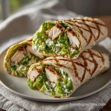 Romaine Caesar Wrap in 25 Minutes Recipe Card