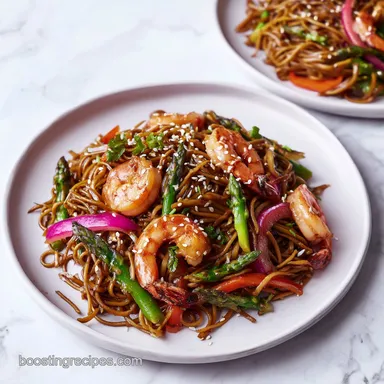 Shrimp Lo Mein in 30 Minutes Recipe Card