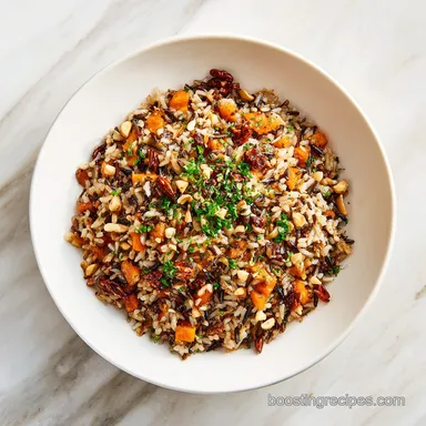 Wild Rice Pilaf with Mushrooms and Pecans for 6 Servings