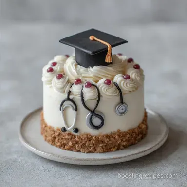 Simple Female Nurse Grad Cake for 12