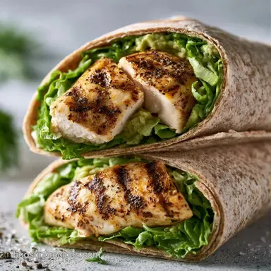 Simple Lunch Caesar Wrap in 23 Minutes Recipe Card