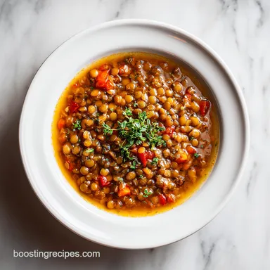 Slow Cooker Lentil Soup for 6 Servings with Hearty Vegetables