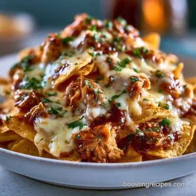 Southern BBQ Chicken Nachos for 4 Recipe Card