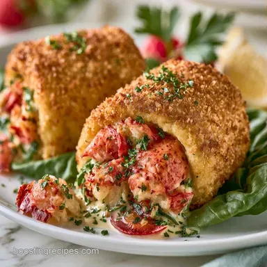 Toasted Lobster Cake Roll for 4 Servings Recipe Card