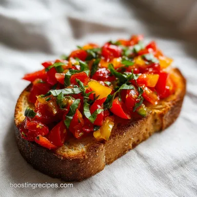 Tomato Basil Bruschetta for 6 Servings with Balsamic Glaze