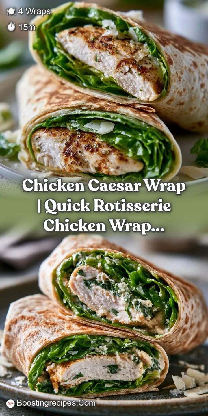 Macro shot of grilled chicken and crisp romaine lettuce coated in creamy dressing inside a toasted tortilla.