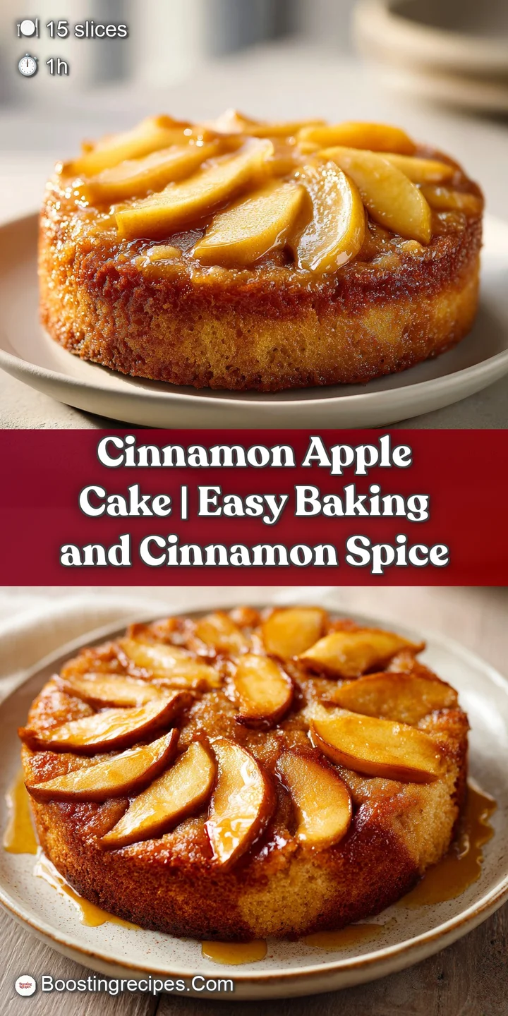 Macro shot of tender, moist cake layers filled with caramelized apple slices and a sprinkle of warm cinnamon sugar.