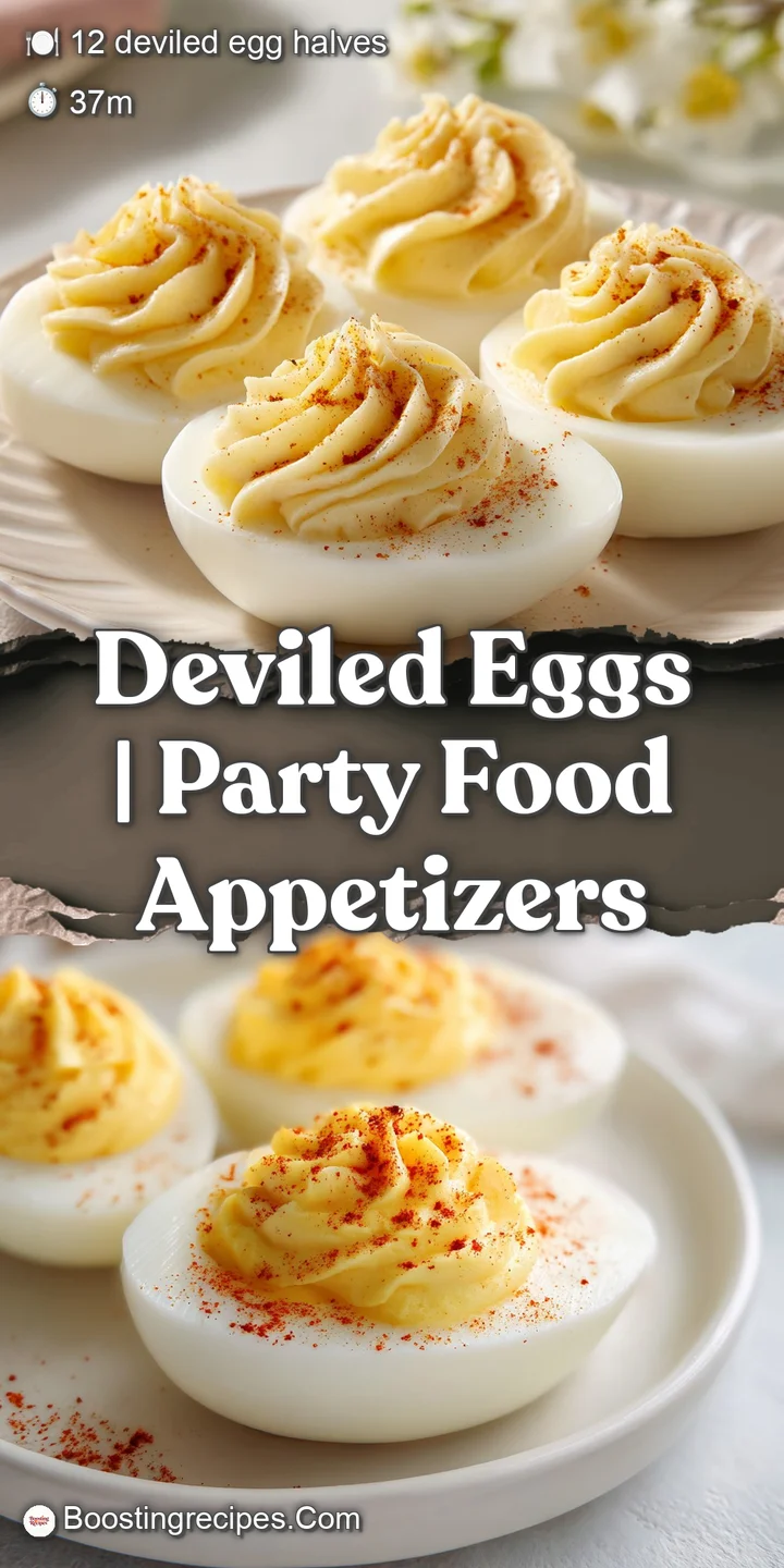 Close-up of a velvety yellow filling piped into a smooth egg white, topped with a pinch of smoky red paprika powder.
