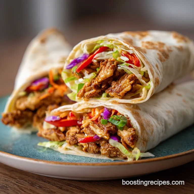 Asian Chicken Wraps: Zesty and Crunchy