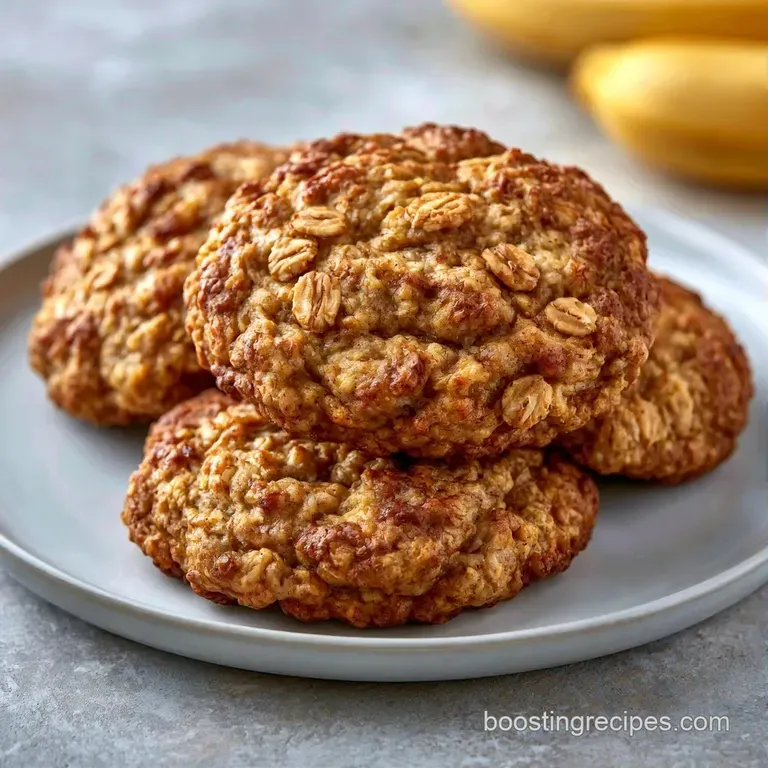 A stack of chewy, toasted brown cookies on a white ceramic plate beside a glass of cold milk and a linen napkin.