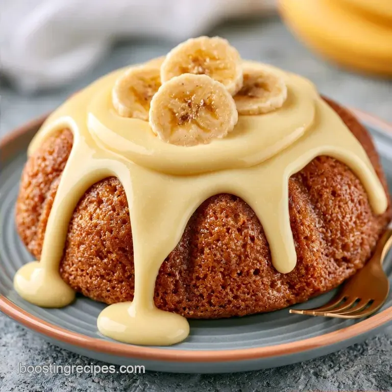 Homemade Banana Pudding Cake with Custard