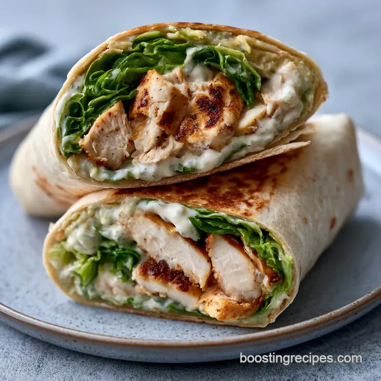 Caesar Chicken Wrap: Creamy and Crispy